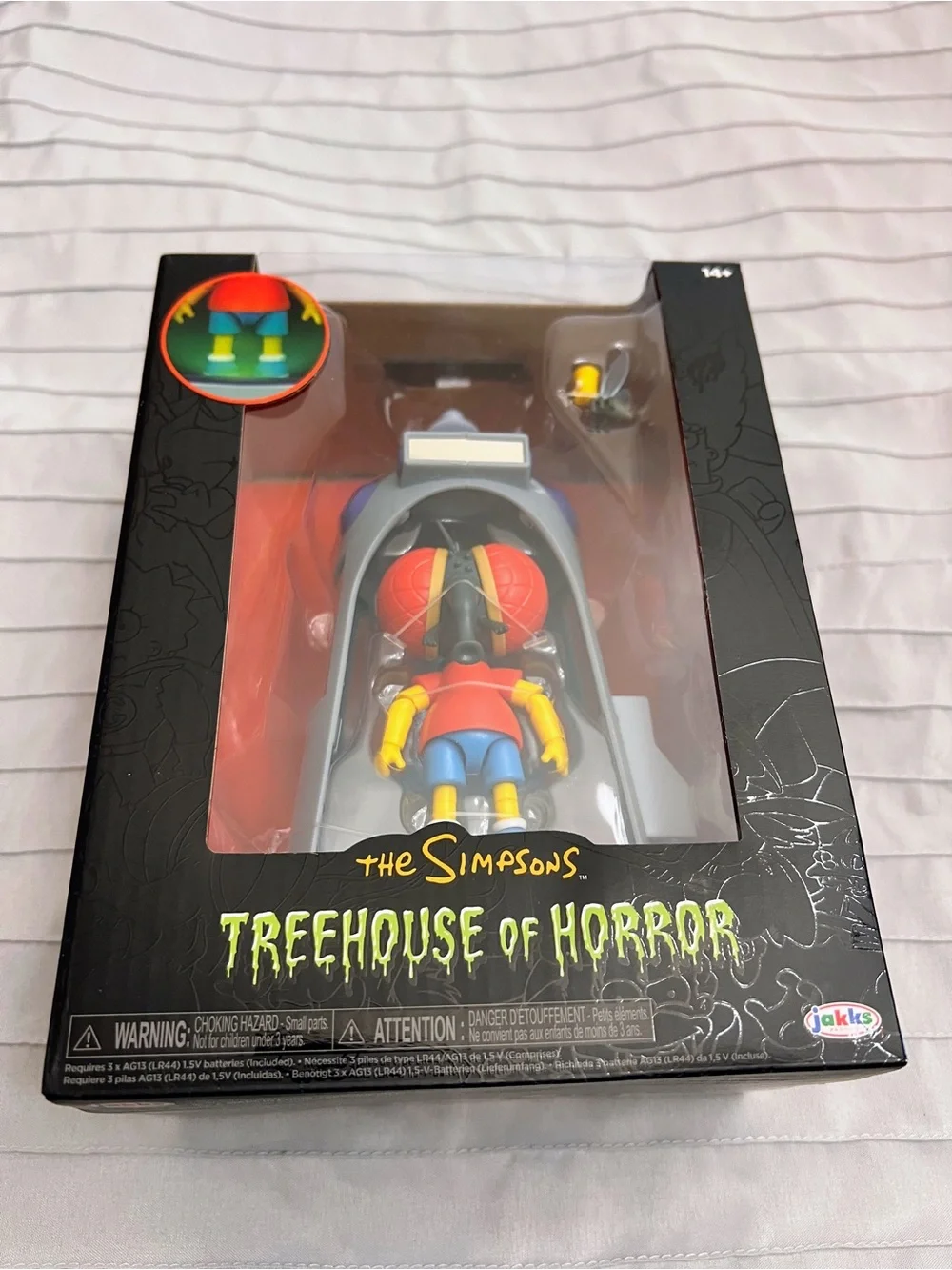 Simpsons Treehouse of Horror- Fly Boy Bart Light Up w/Transporter- Jakks Pacific
